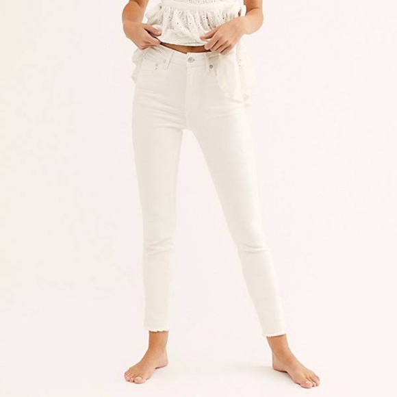 Free People Denim - Free People white skinny jeans 28